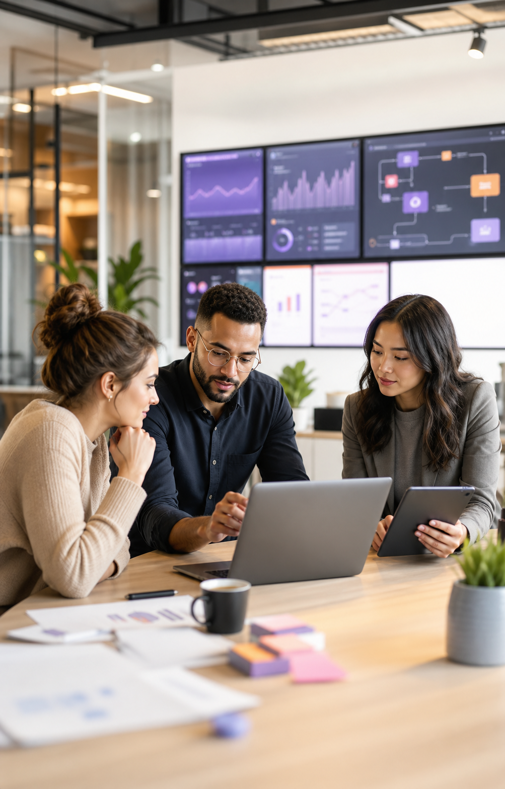 Digital agency professionals collaborating on website, automation and growth strategy