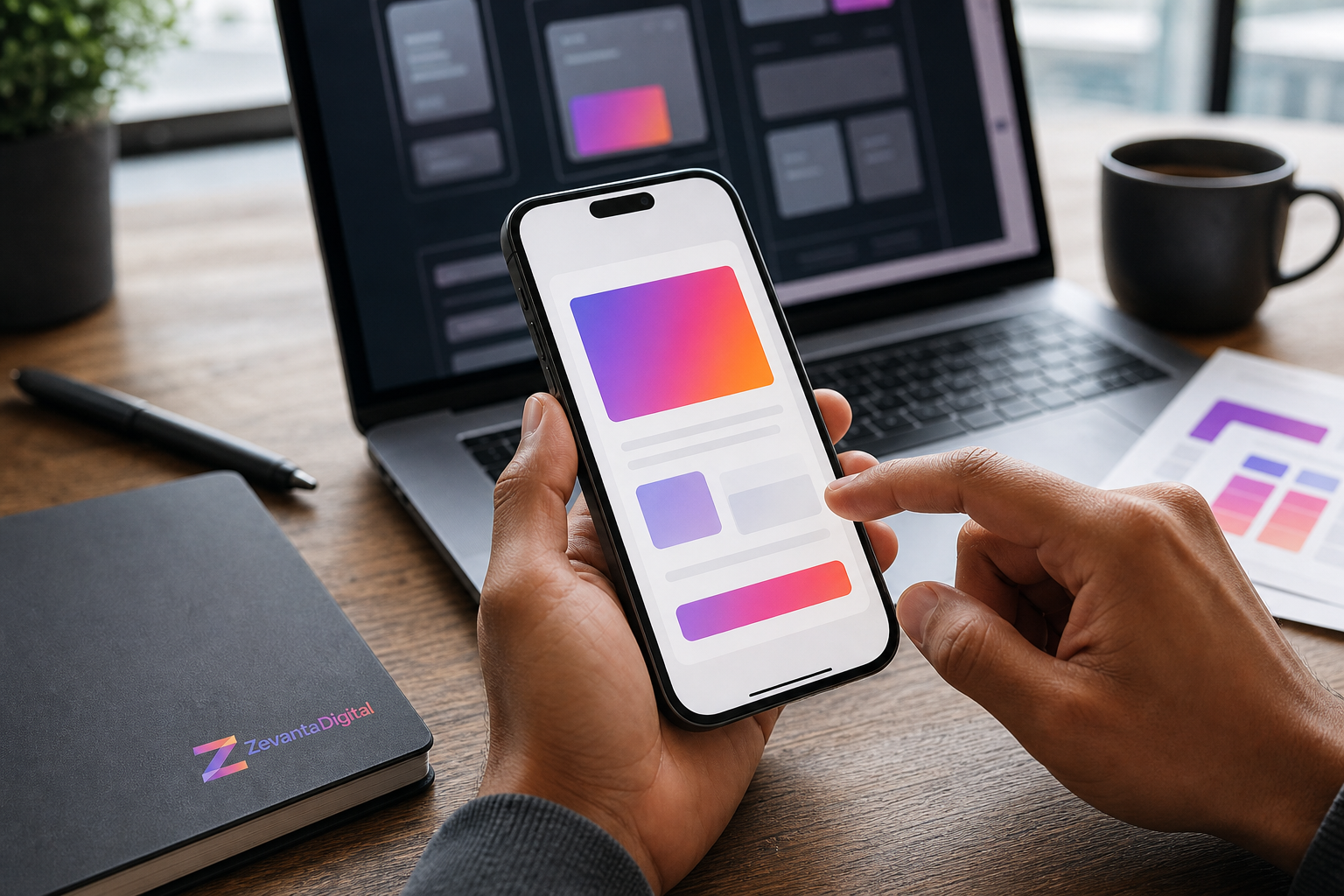 mobile UX testing for a responsive business website