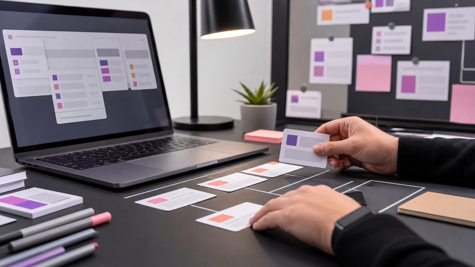 Organized dropdown menu planning for a business website