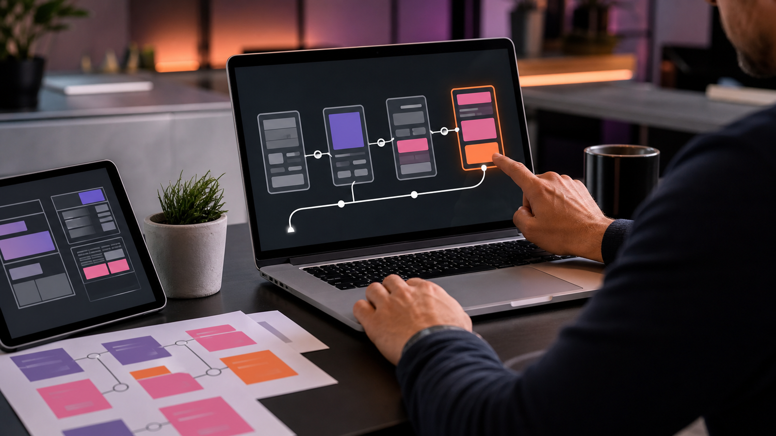 Business website journey showing clear paths toward conversion