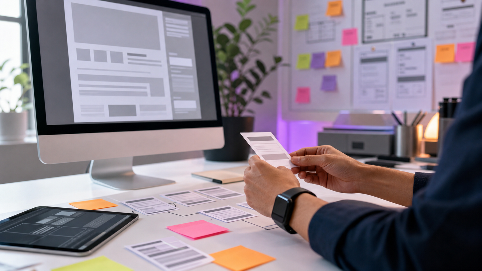 Professional website navigation planning with a clear menu structure